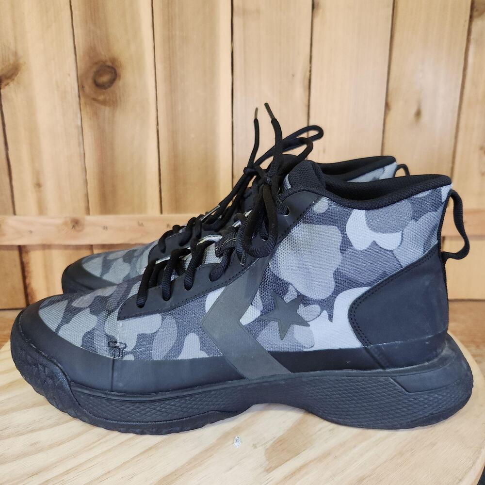 Converse Star Series BB Mid Shoes Mens 10.5 Gray Camo Basketball Sneakers
